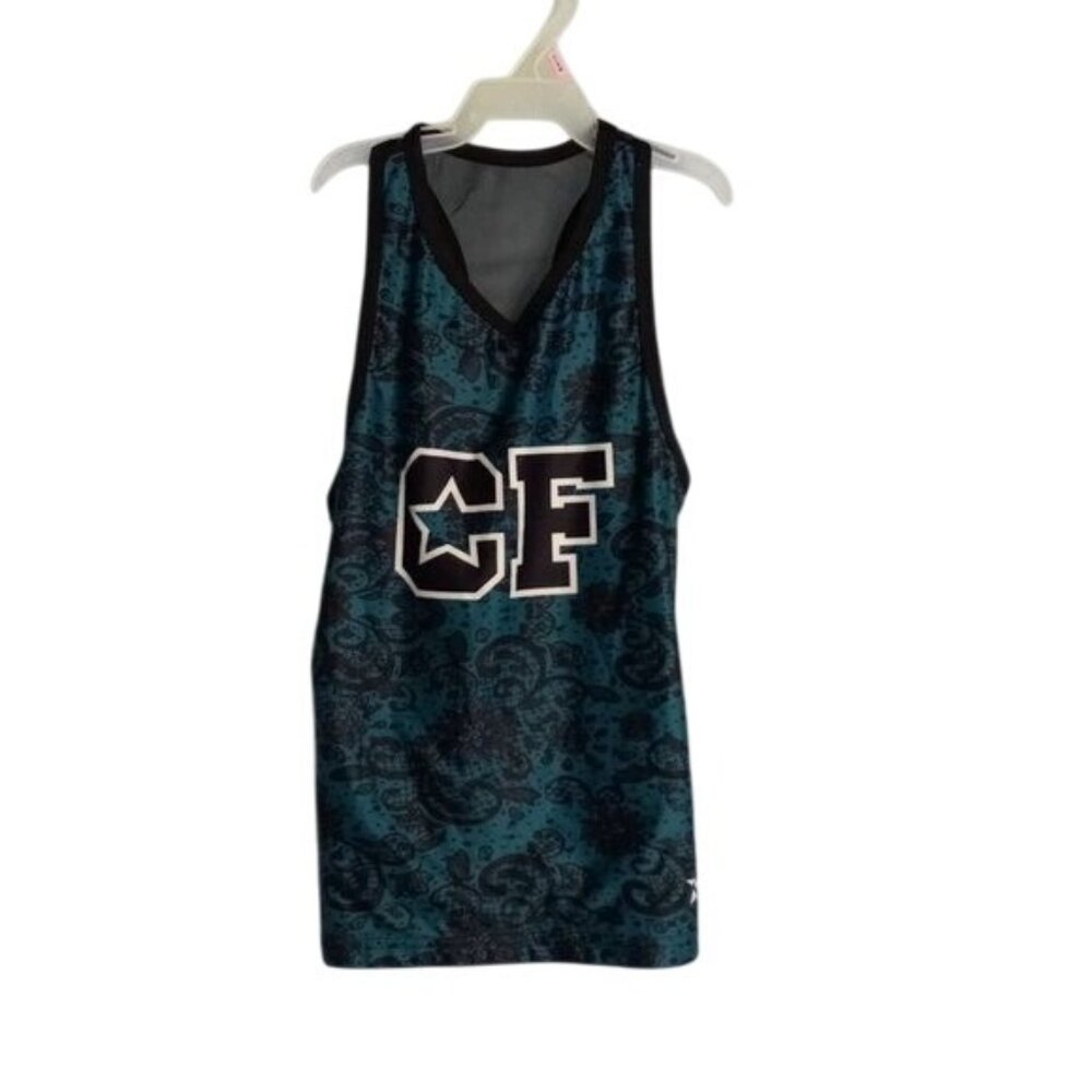 Rebel Athletic Large Youth CF Sleeveless Tank Top Racerback Mesh Paisley Gym